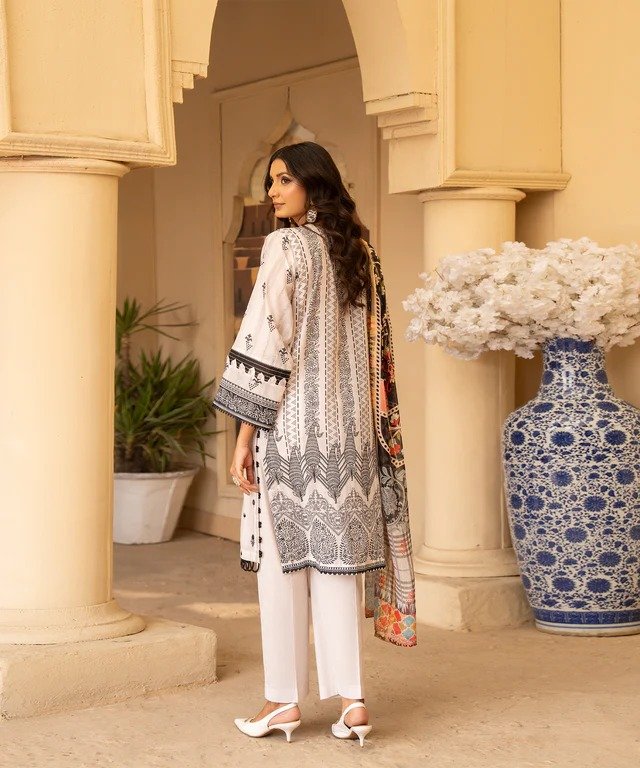 3PC Universal Digital Printed & Embroidered Lawn Suit – Unstitched (FG - 19) - Image 2