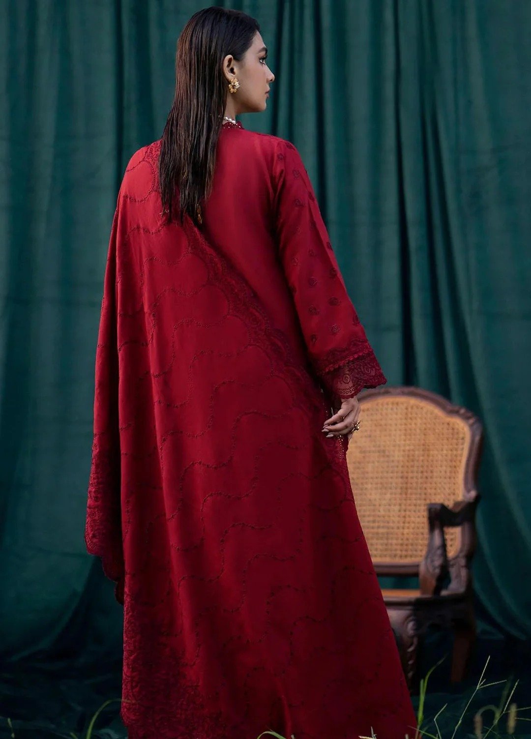 Jehan By Motifz 3PC Embroidered Khaddar Suit – MT23J 4359 Diba (Unstitched) (FG - 13) - Image 2