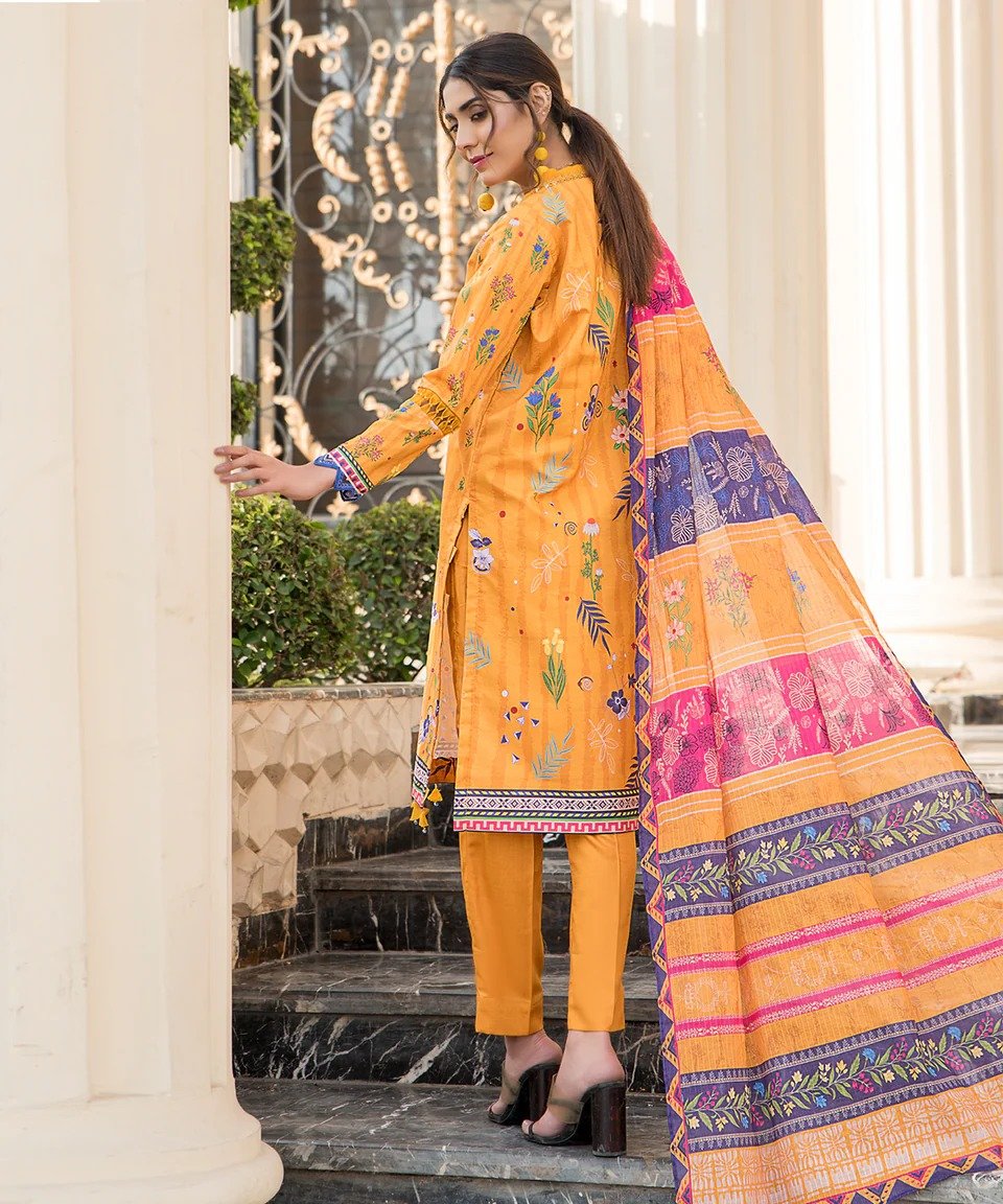 Sapna Digital Collection – Premium Unstitched 3-Piece Lawn Suit (FG – 26) - Image 3