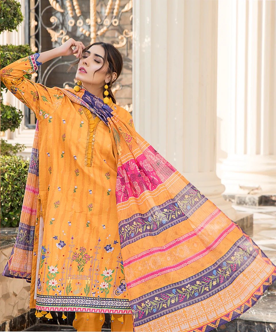 Sapna Digital Collection – Premium Unstitched 3-Piece Lawn Suit (FG – 26) - Image 2